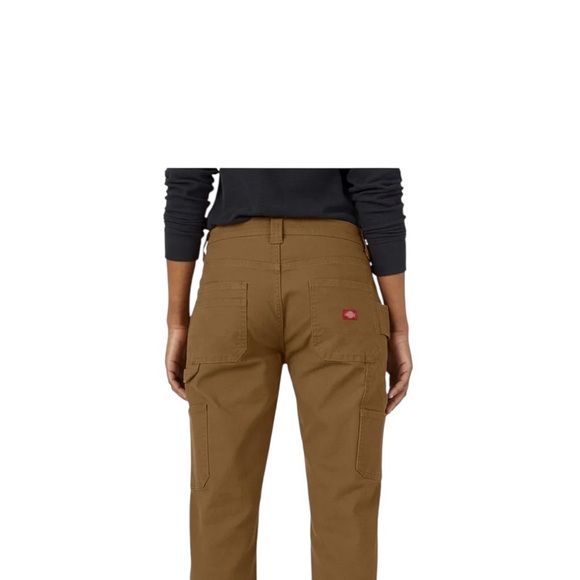 Dickies women’s carpenter pants relaxed fit NWT brown rinsed duck color size 14 - Picture 3 of 16